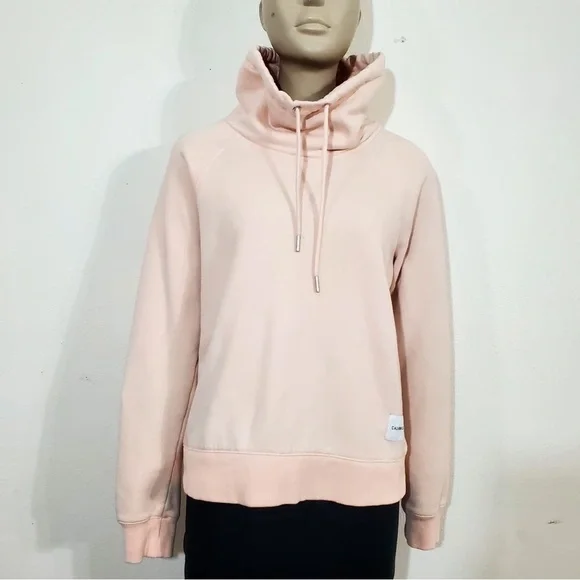 Calvin Klein Women’s Light Pink  Drawstring Collar Sweatshirt Size M - Picture 15 of 15